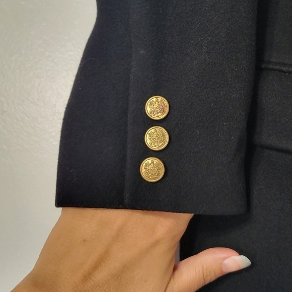 Talbots Petites Black Wool Cashmere Blend Coat Size 16P - Picture 2 of 10